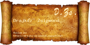 Drajkó Zsigmond névjegykártya