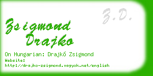 zsigmond drajko business card