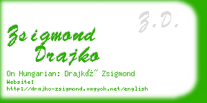 zsigmond drajko business card